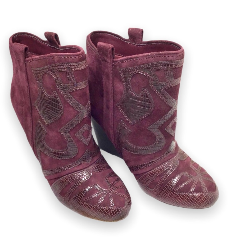 Steven STEVE MADDEN |  Mitch Wine Suede Western Boots